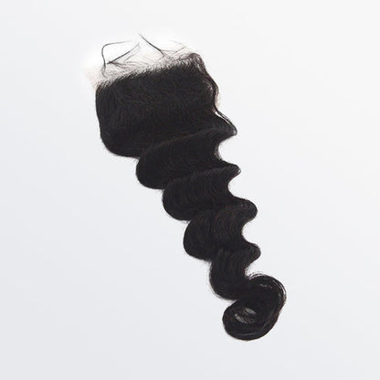 14-20 Inch 4" x 4" Ocean Wavy Free Parted Lace Closure