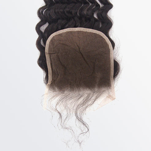14-20 Inch 5" x 5" Deep Wave Free Parted Lace Closure