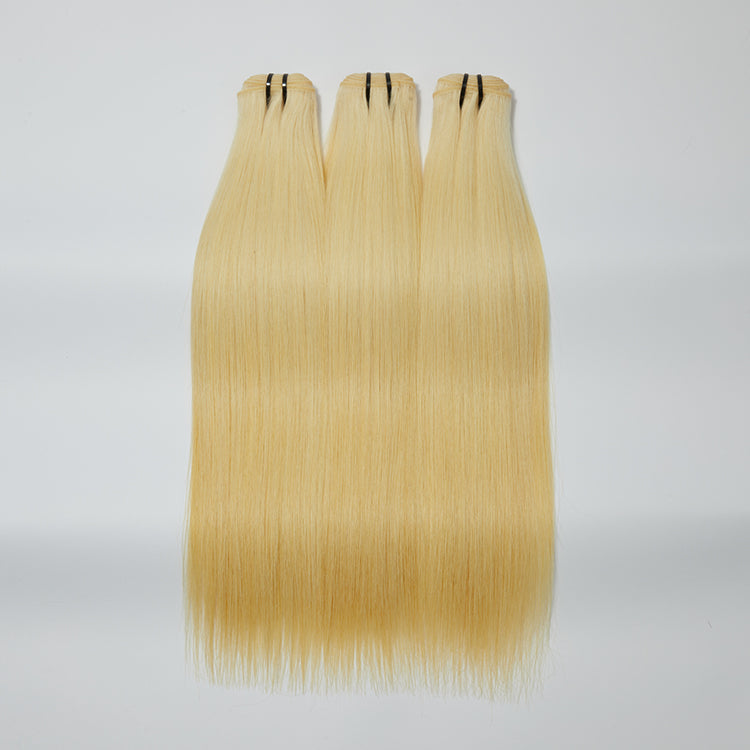 12-30 Inch 12A Raw Hair #613 Lightest Blonde Straight Bundles