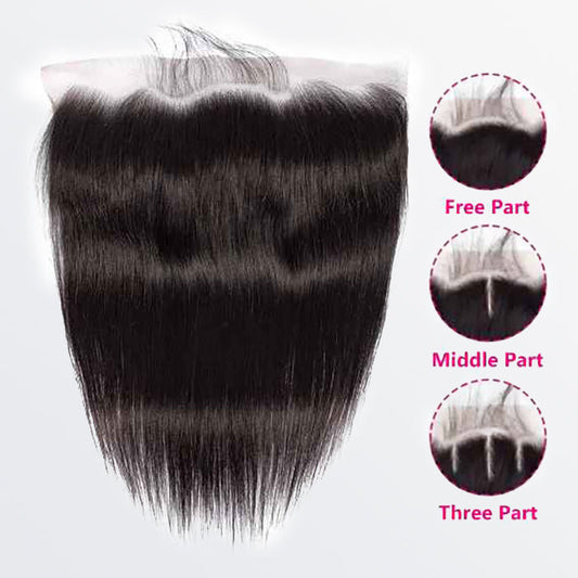 14-20 Inch 13" x 6" HD Straight Free Parted Frontal