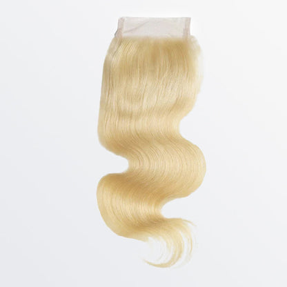 12-20 Inch 4" x 4" Body Wavy Free Parted 12A #613 Lace Closure