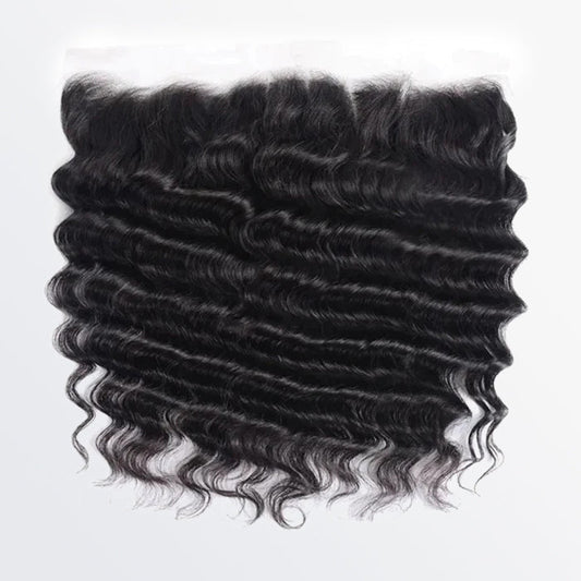 14-20 Inch 13" x 4" Loose Deep Wavy Free Parted Frontal