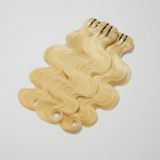 12-30 Inch 12A Raw Hair #613 Lightest Blonde Body Wave Bundles