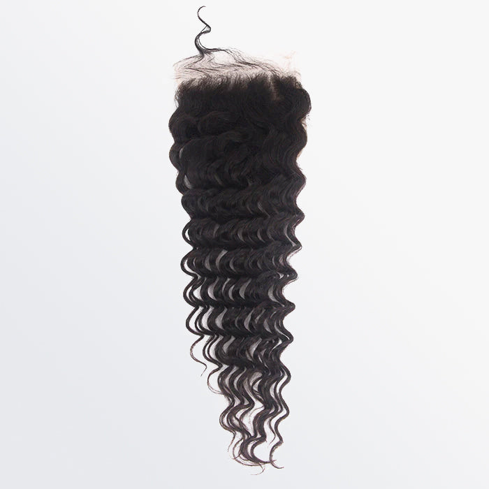 14-20 Inch 5" x 5" Deep Wave Free Parted Lace Closure